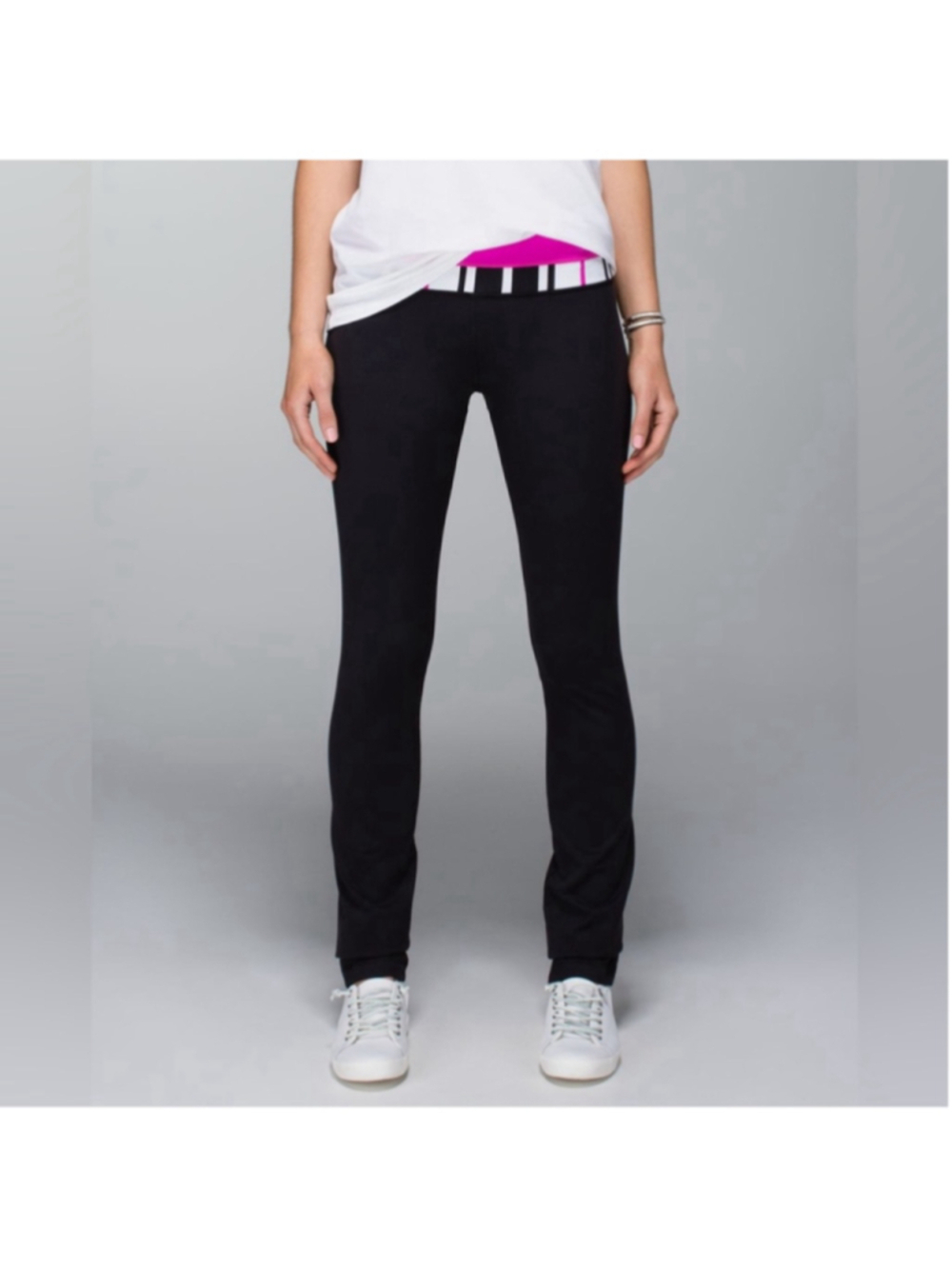 Lululemon Skinny Groove Pant *Full-On Traverse Stripe Paris Perfection sz 6